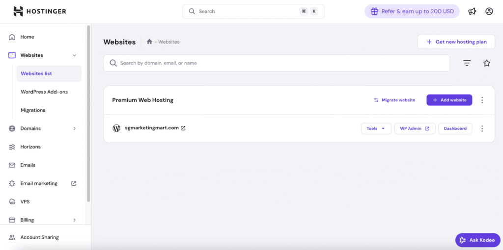 Dashboard screenshots